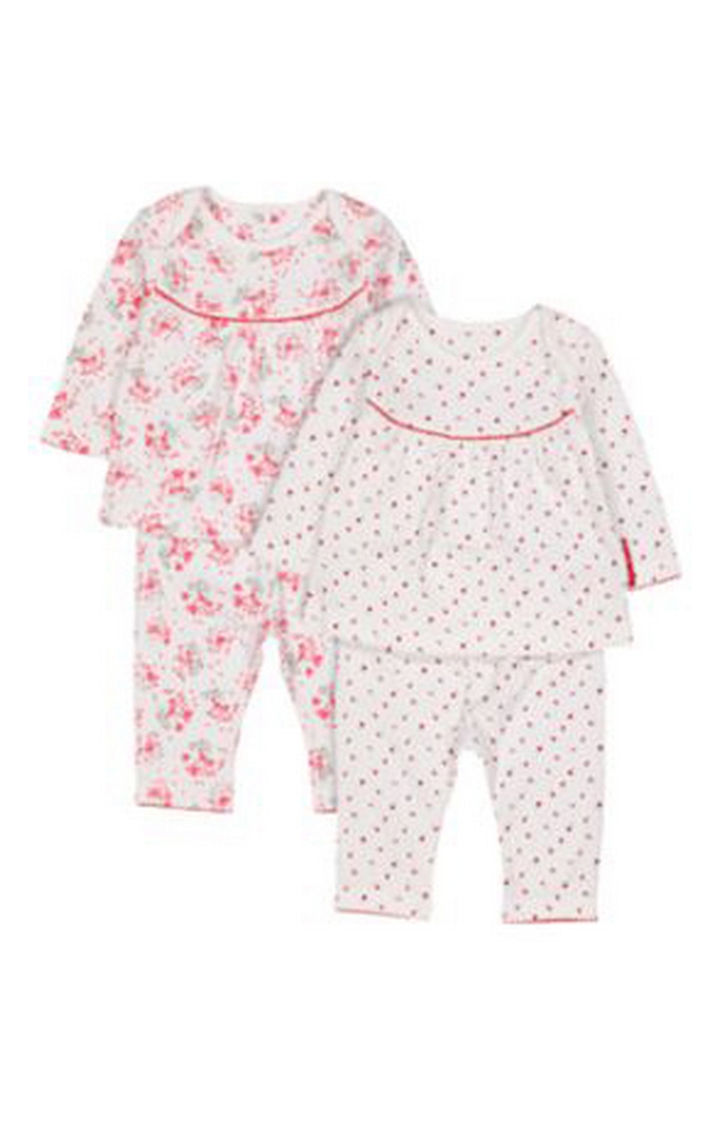 Mothercare | Flower Pyjamas - 2 Pack 0