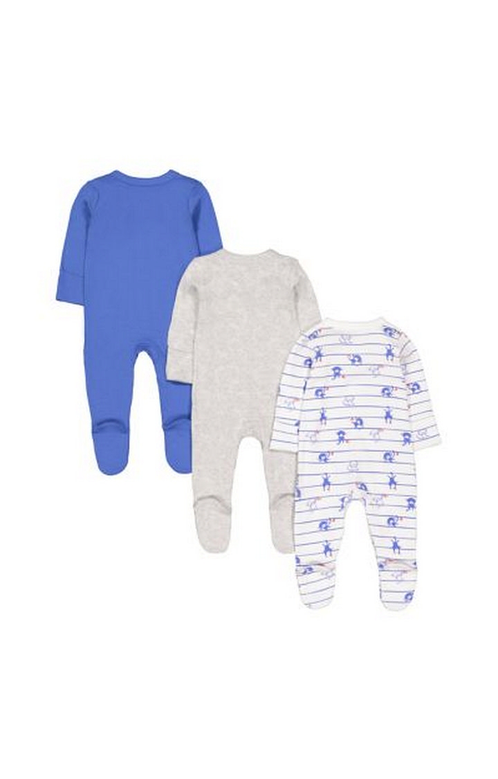 Mothercare | Monkey Sleepsuits - 3 Pack 1