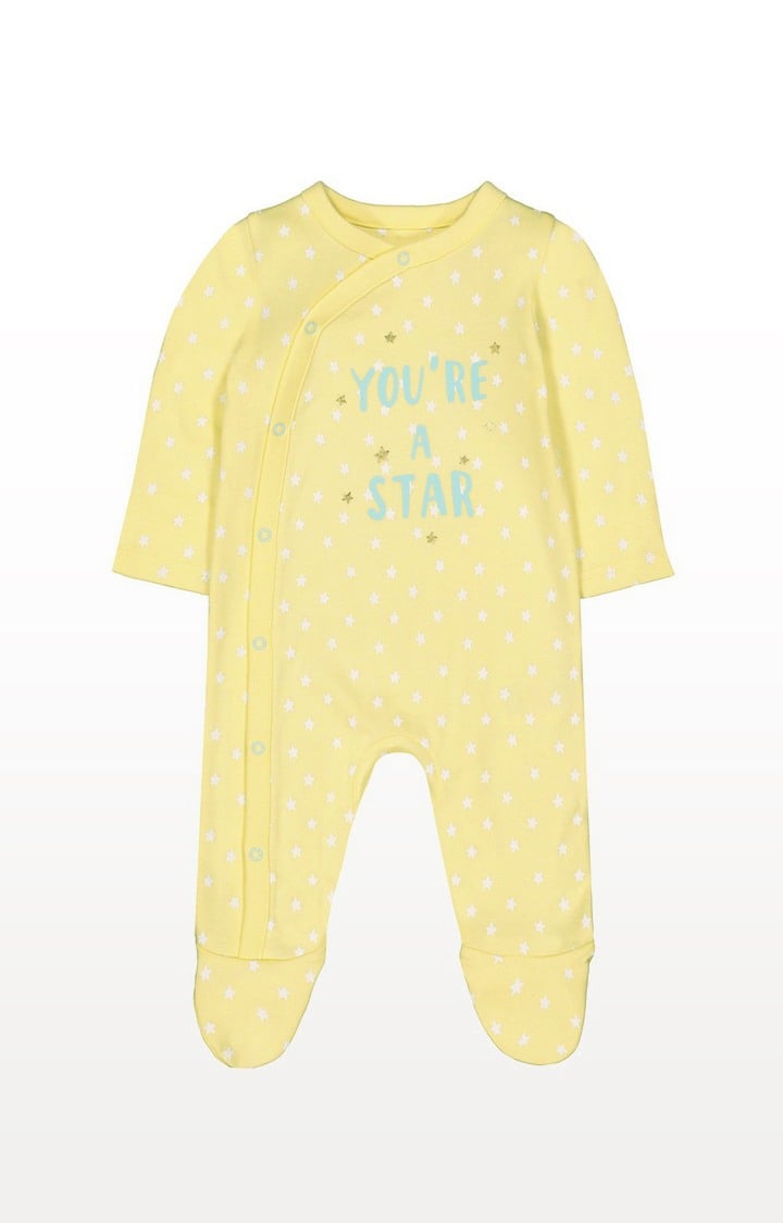 Yellow You'Re A Star Sleepsuit