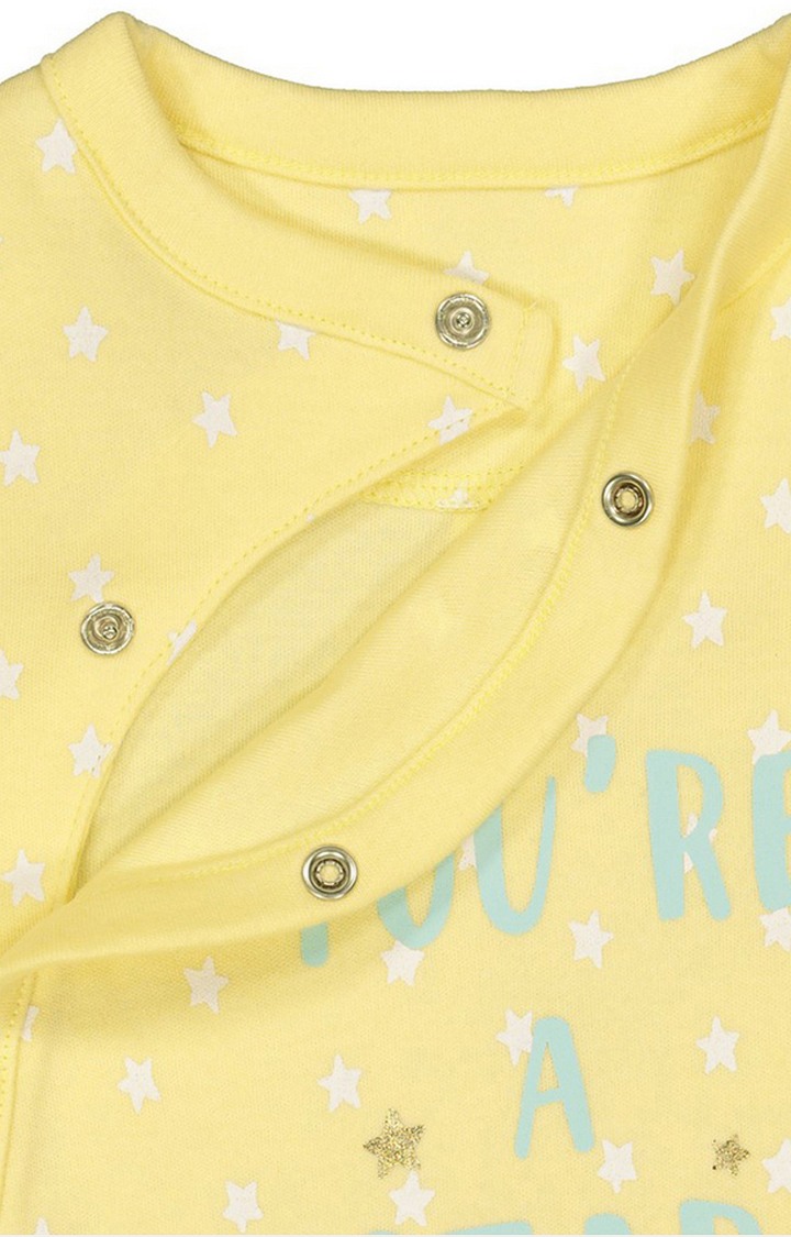 Yellow You'Re A Star Sleepsuit