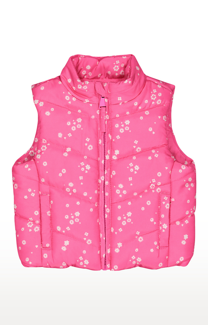 Pink Floral Gilet