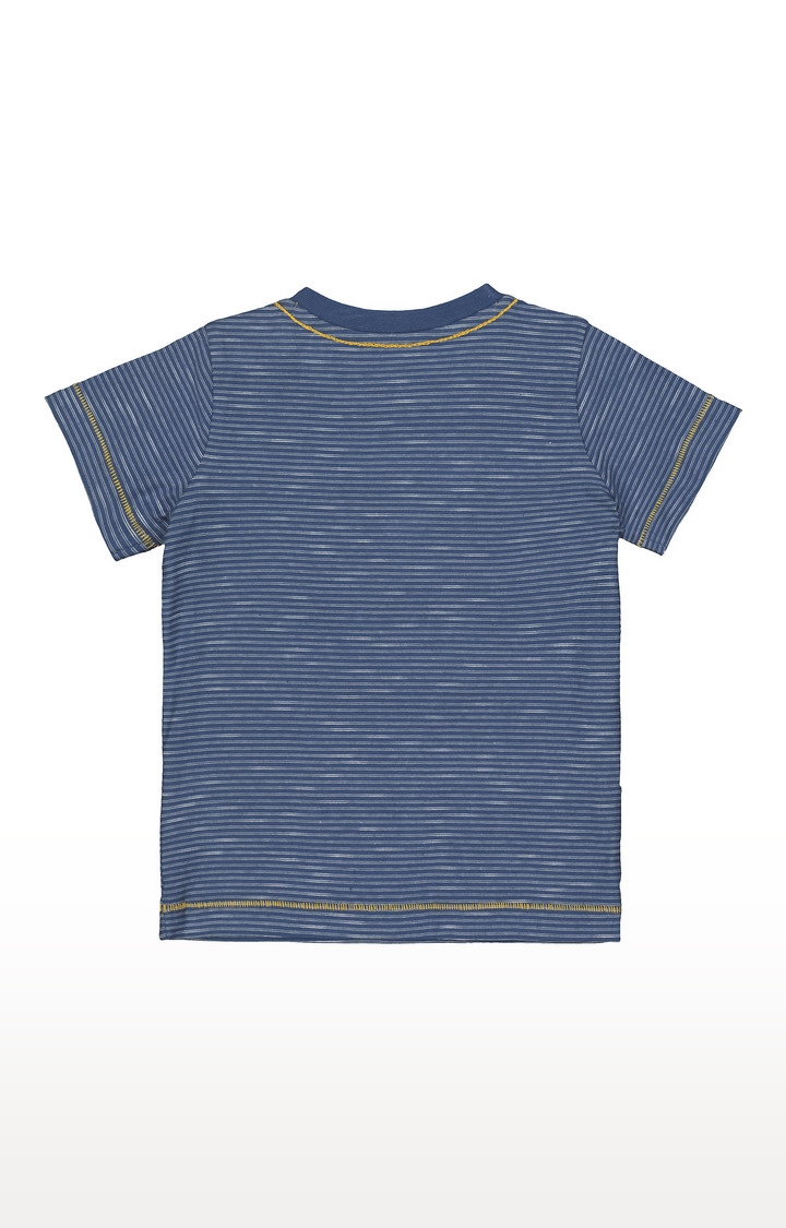 Mothercare | Blue Stripe Digger T-Shirt 1