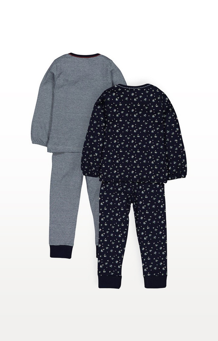 Heritage Navy Floral Pyjamas - 2 Pack