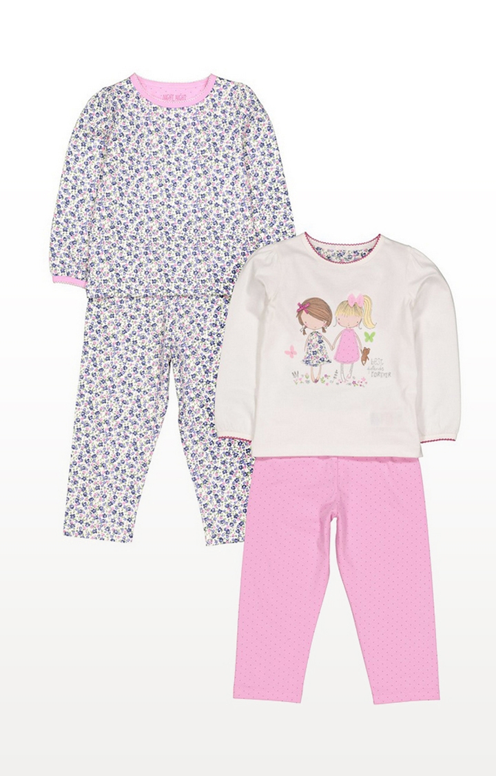 Mothercare | Pretty Girl Pyjamas - 2 Pack 0