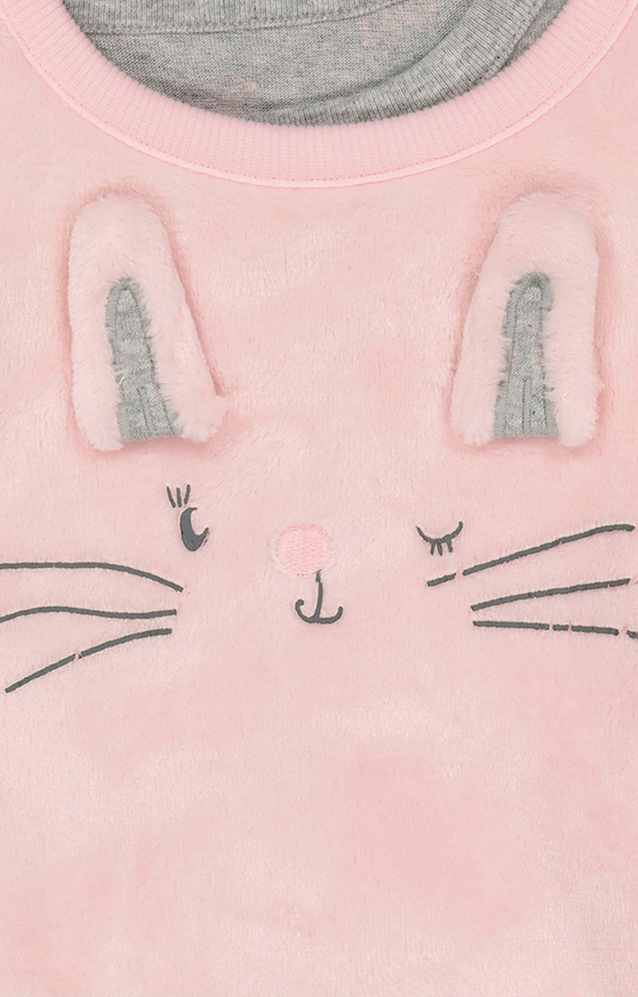 Mothercare | Pink Fluffy Bunny 3-Piece Pyjama Set 3