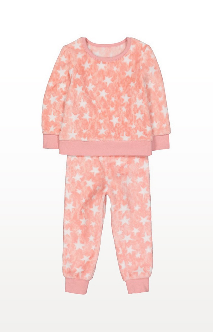 Pink Fluffy Star Pyjamas