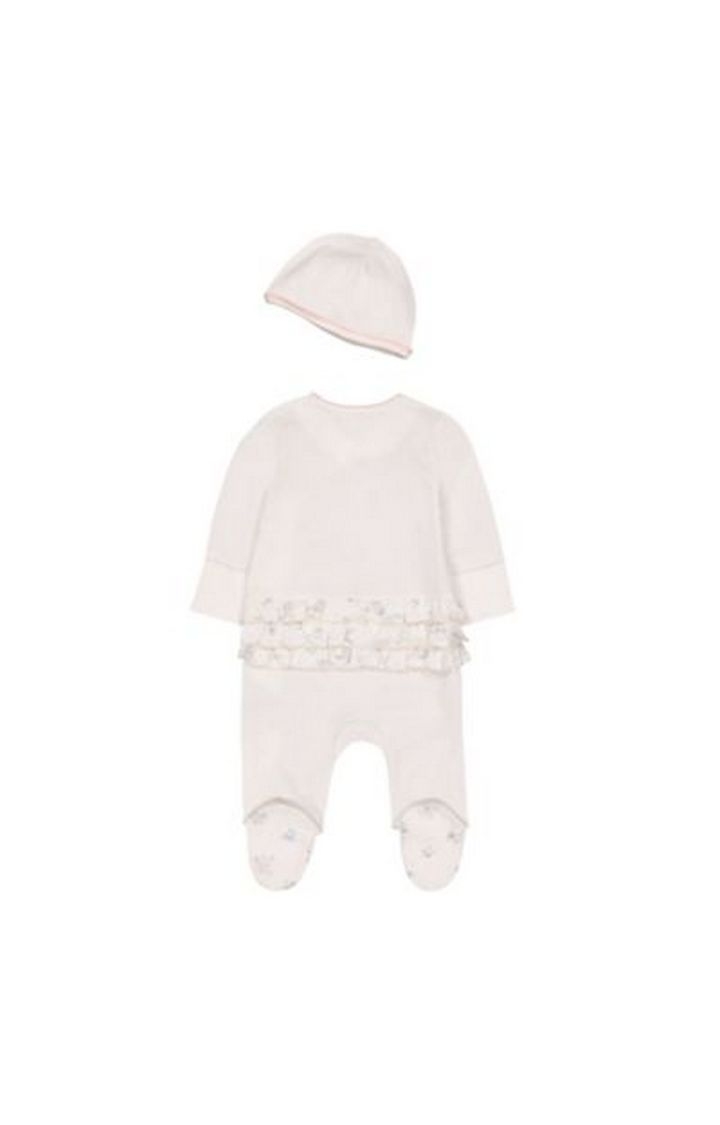 Mothercare | White Dobby Bunny All In One And Hat 1
