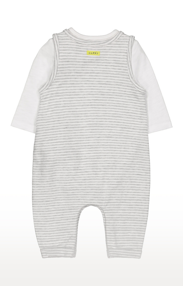 Mothercare | Striped Dungarees And Bodysuit Set 1