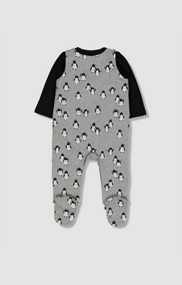 Mothercare | My K Penguin Dungarees And Bodysuit Set 1