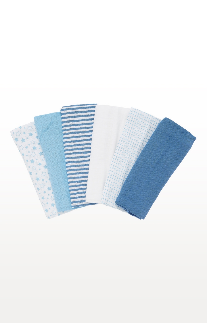 Mothercare | Patterned Muslin Cloths - Pack of 6 0