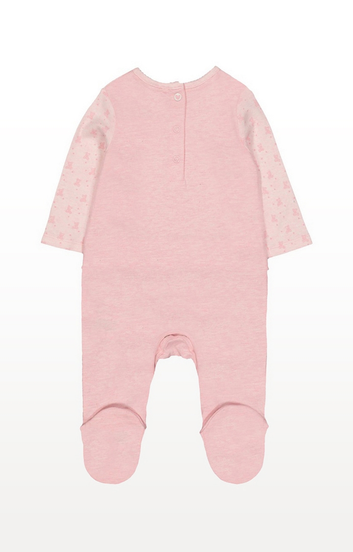 Mothercare | My First Pink Bear Mock Frill Top All In One 1
