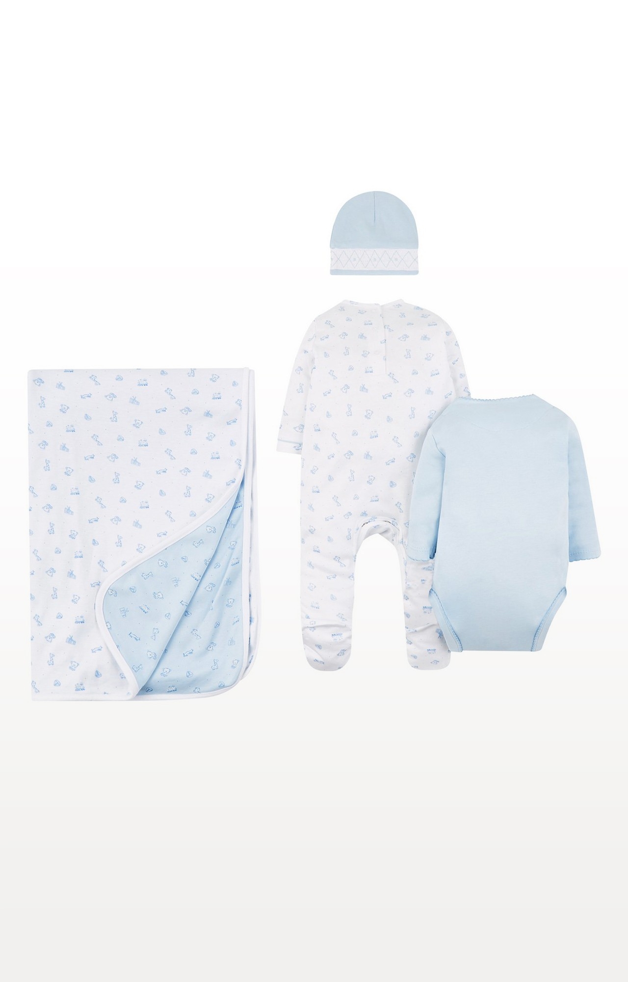 Mothercare | Blue Printed Romper Set 2