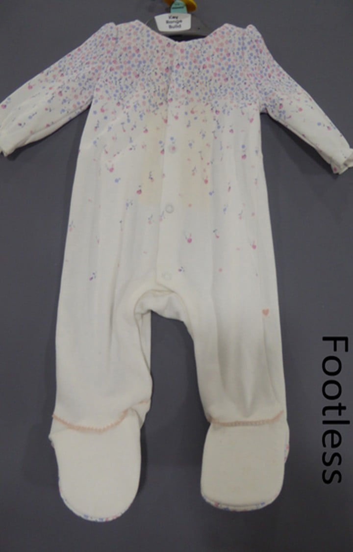 Off White Printed Romper