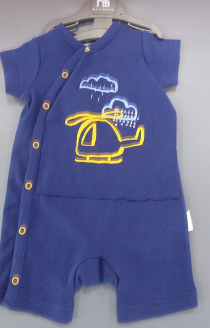 Blue Printed Romper