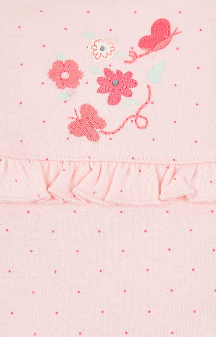 Pink Printed Romper - Pack of 2