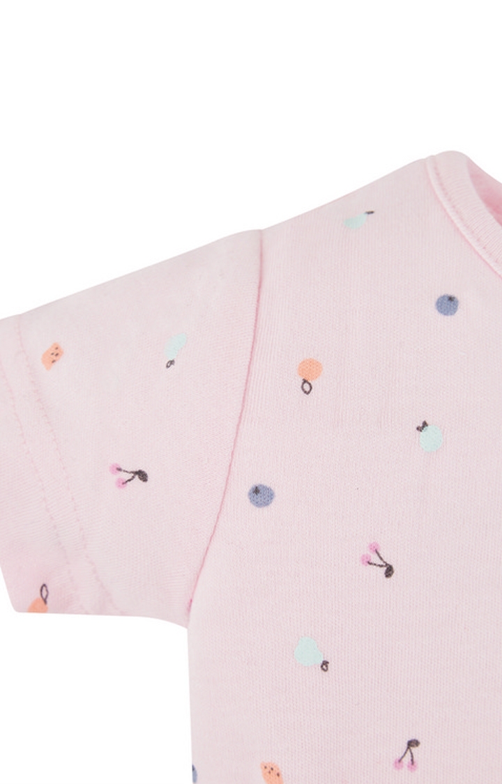 Mothercare | Pink, White and Blue Printed Romper - Pack of 3 3