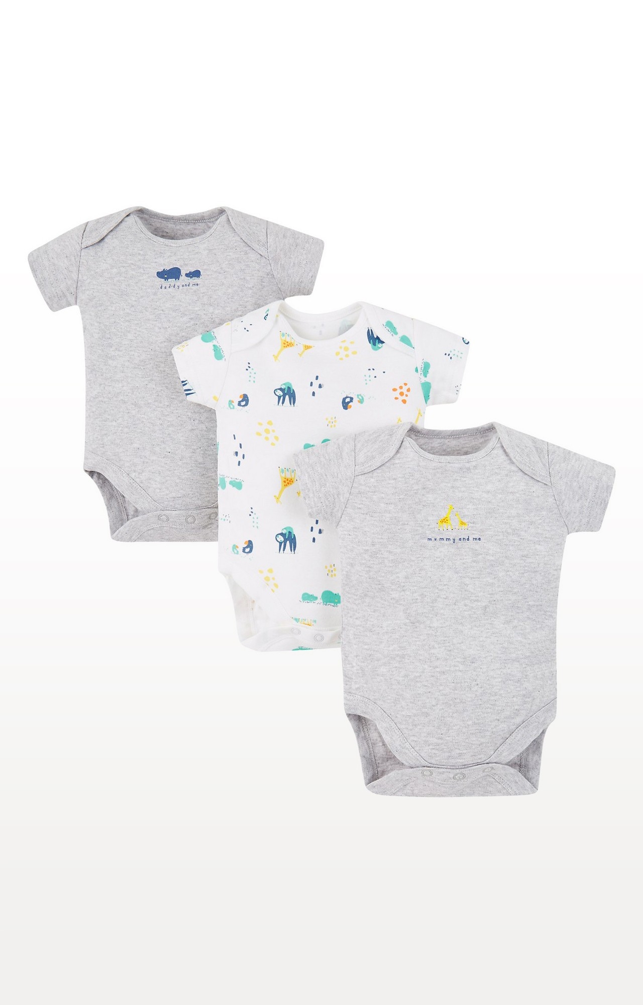 Mothercare | White Printed Romper - Pack of 3 0