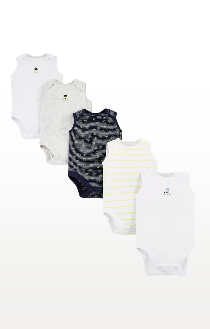 Mothercare | Boat Bodysuits 5 Pack 0