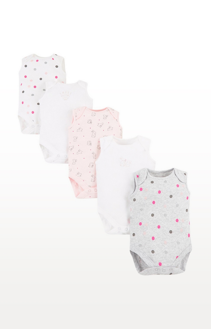 Mothercare | Sweet Dreams Bunny Bodysuits - 5 Pack 0