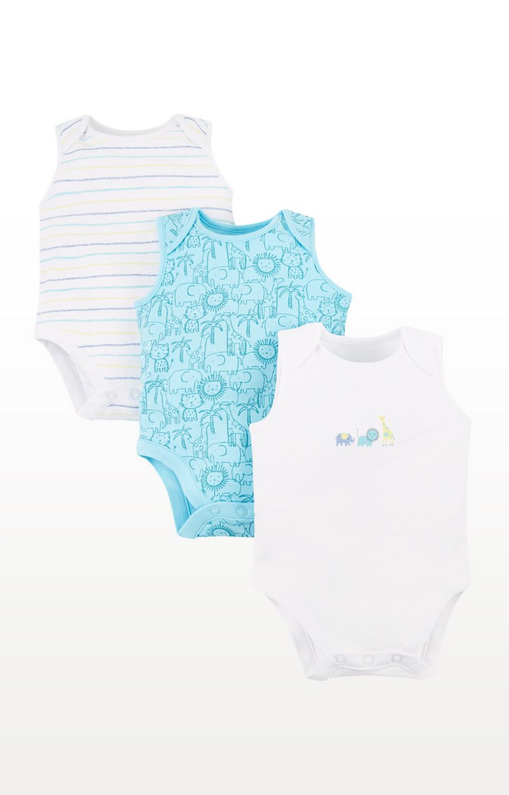 Safari Animal Bodysuits - 3 Pack