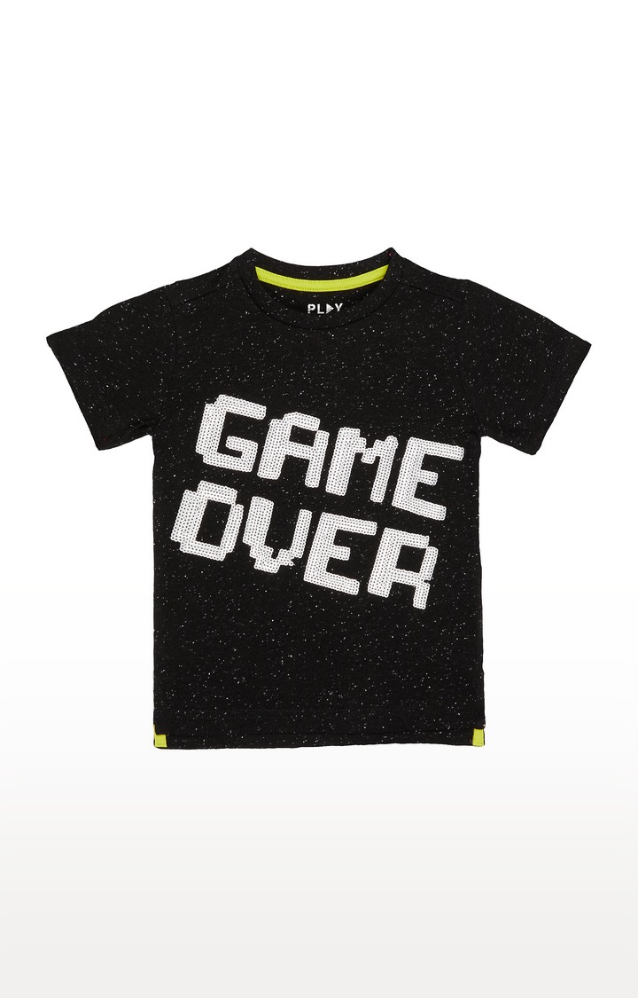 Black Printed T-Shirt
