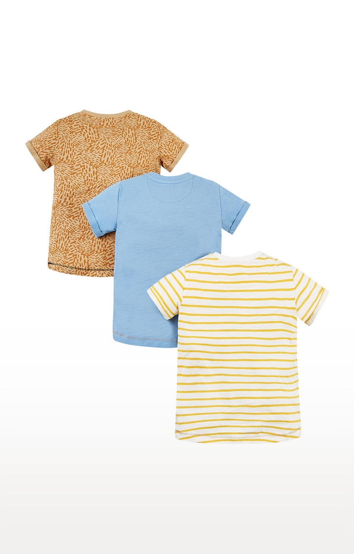 Mothercare | Multicoloured Striped T-Shirt  - Pack of 3 1
