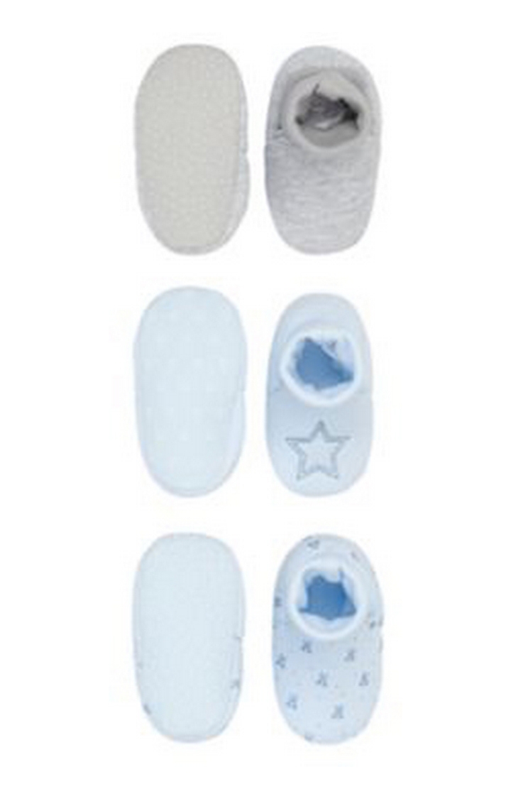 Mothercare | Blue and Grey Casual Slip-ons - Set of 3 1