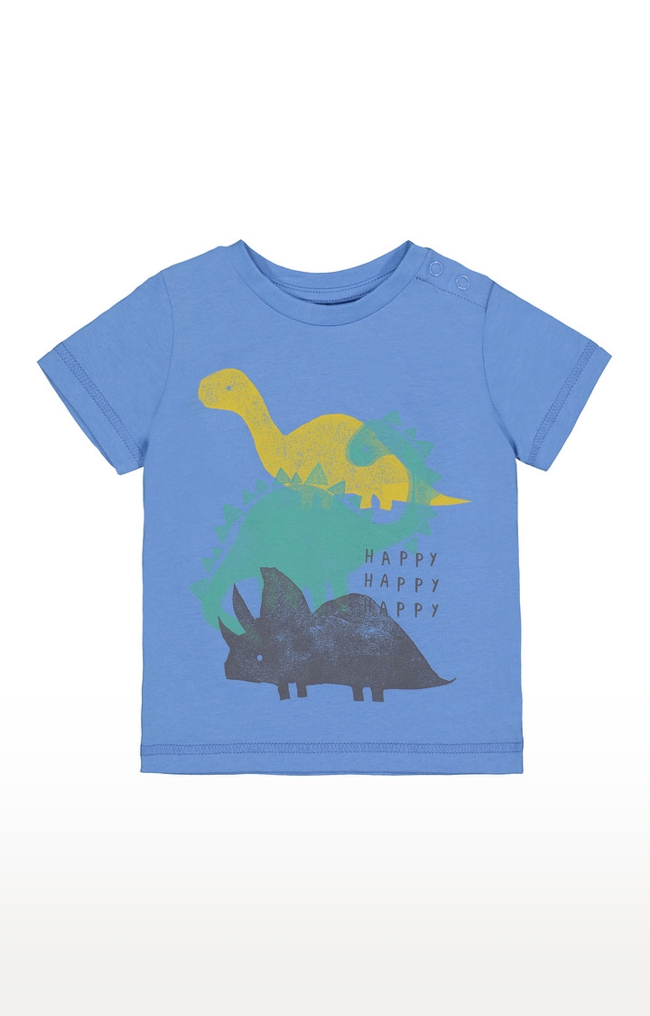 Mothercare | Blue Printed T-Shirt 0
