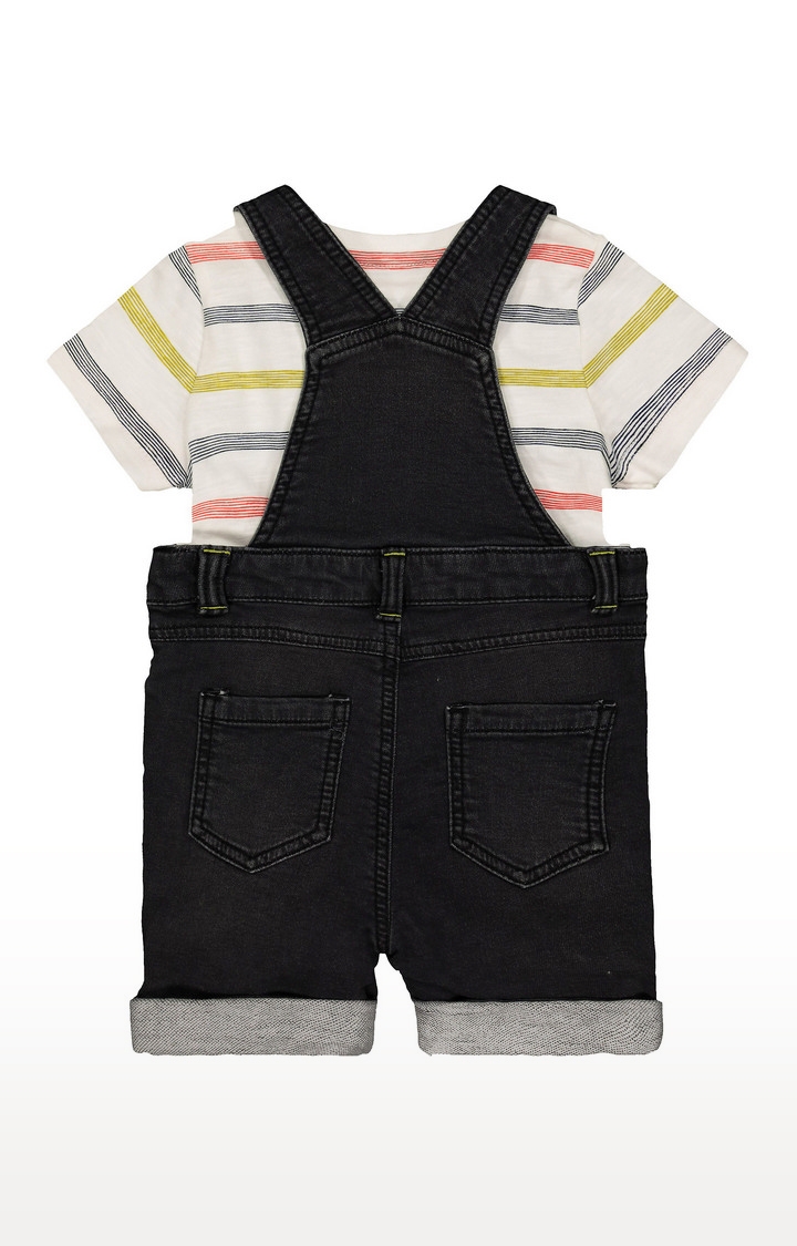 Mothercare | Charcoal Solid Dungaree 2