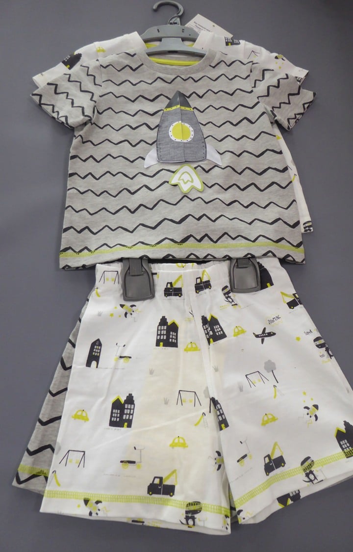 White and Grey Printed Nightsuit - Pack of 2