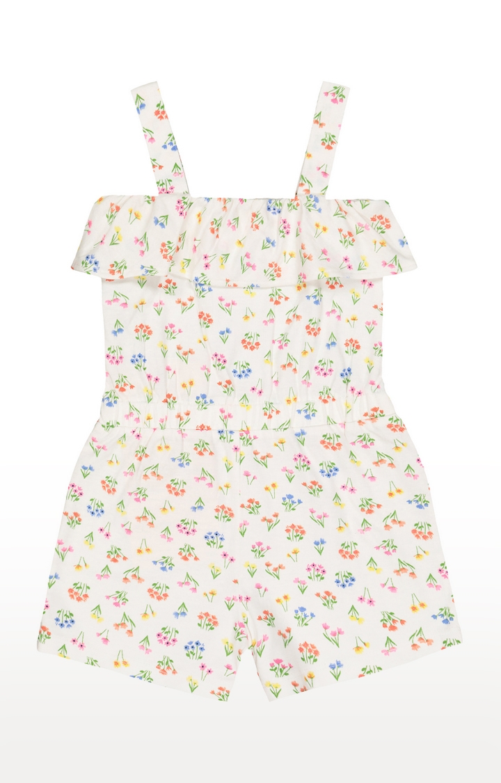 Mothercare | White Printed Jumpsuits 0