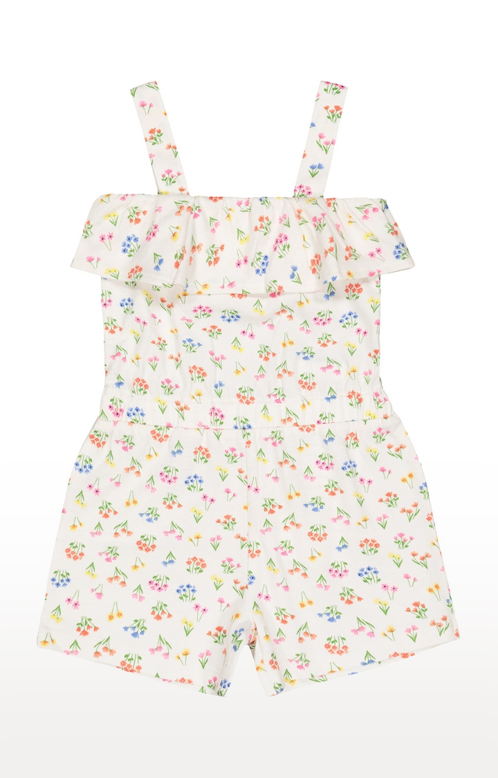 Mothercare | White Printed Jumpsuits 1