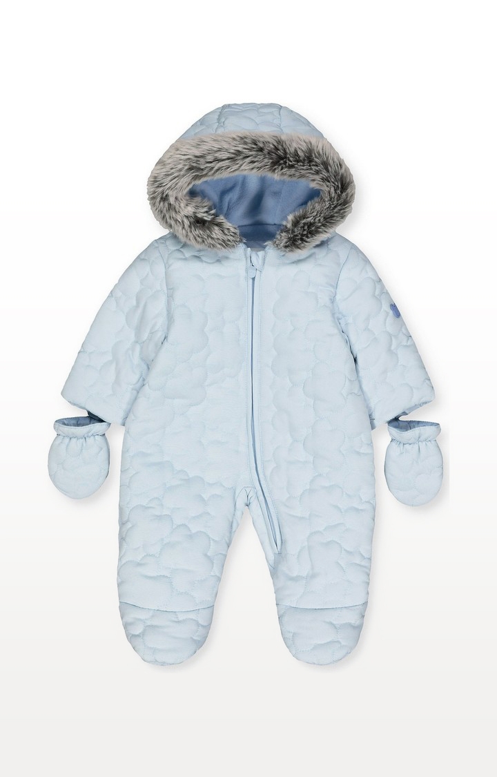 Mothercare | My First Blue Cloud Quilted Snowsuit 0
