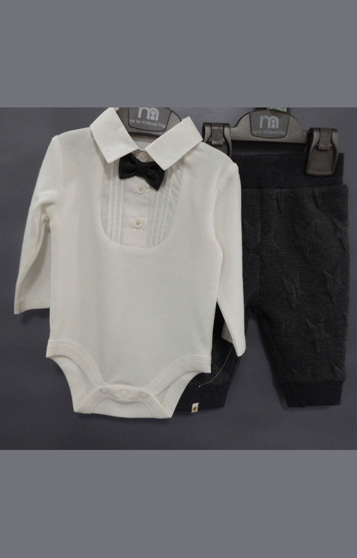 Mothercare | Grey Solid Twin Set 0
