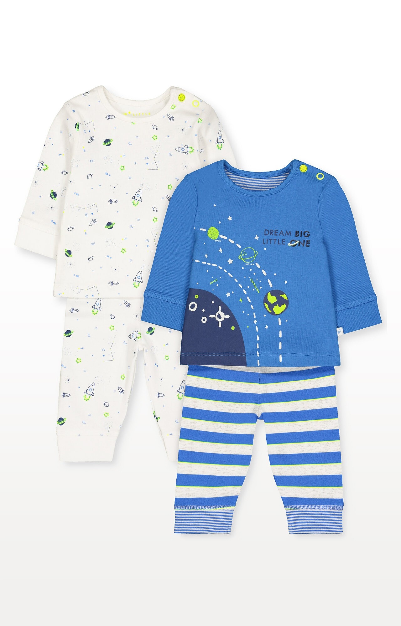Mothercare | Little Space Pyjamas - Pack of 2 0