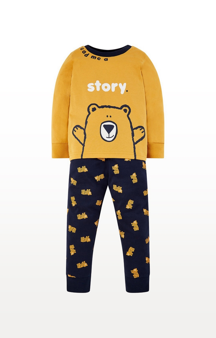 Mothercare | Mustard Story Bear Pyjamas 0