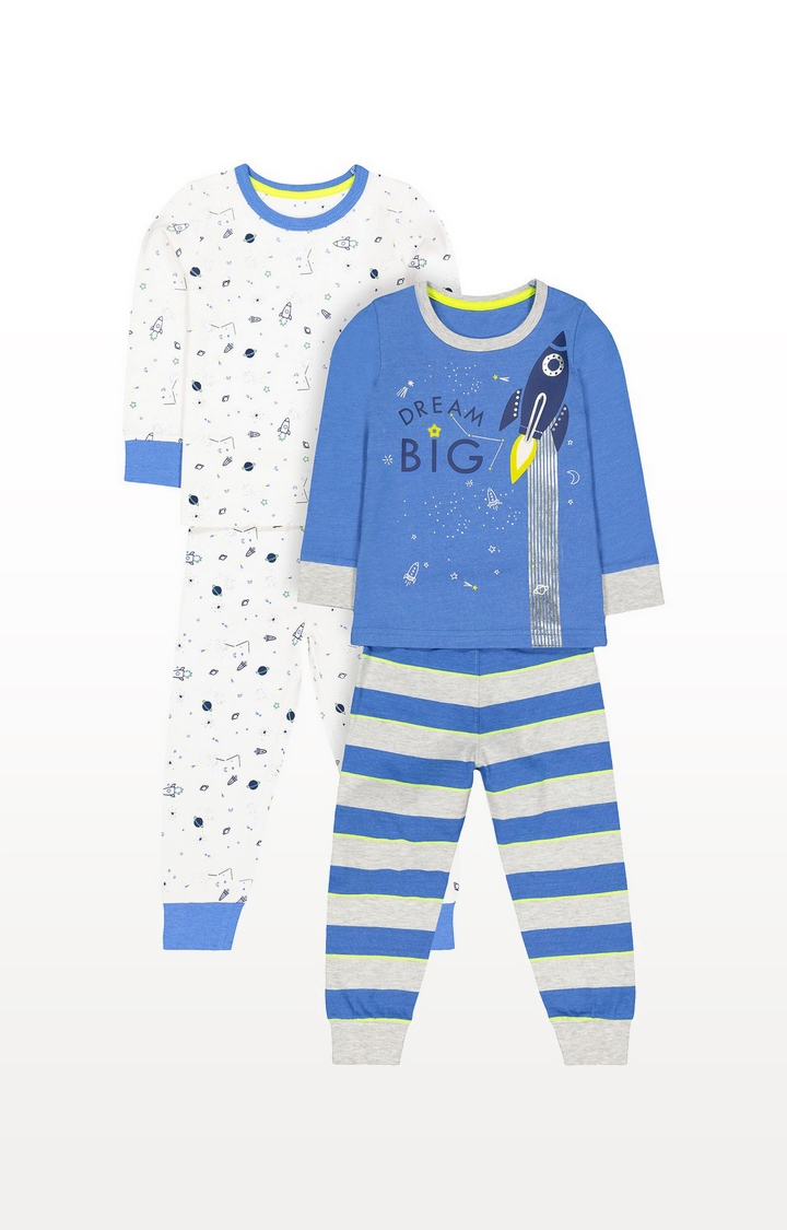 Space Rocket Pyjamas - 2 Pack