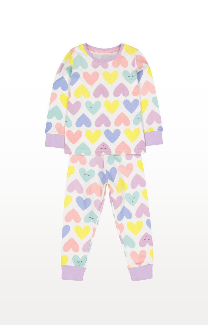 Mothercare | Multicolour Hearts Pyjamas 0