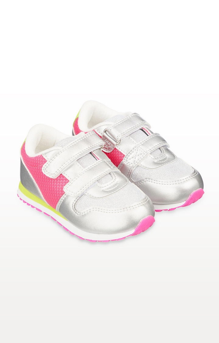 Mothercare | Neon Pink and Glitter Trainers 0