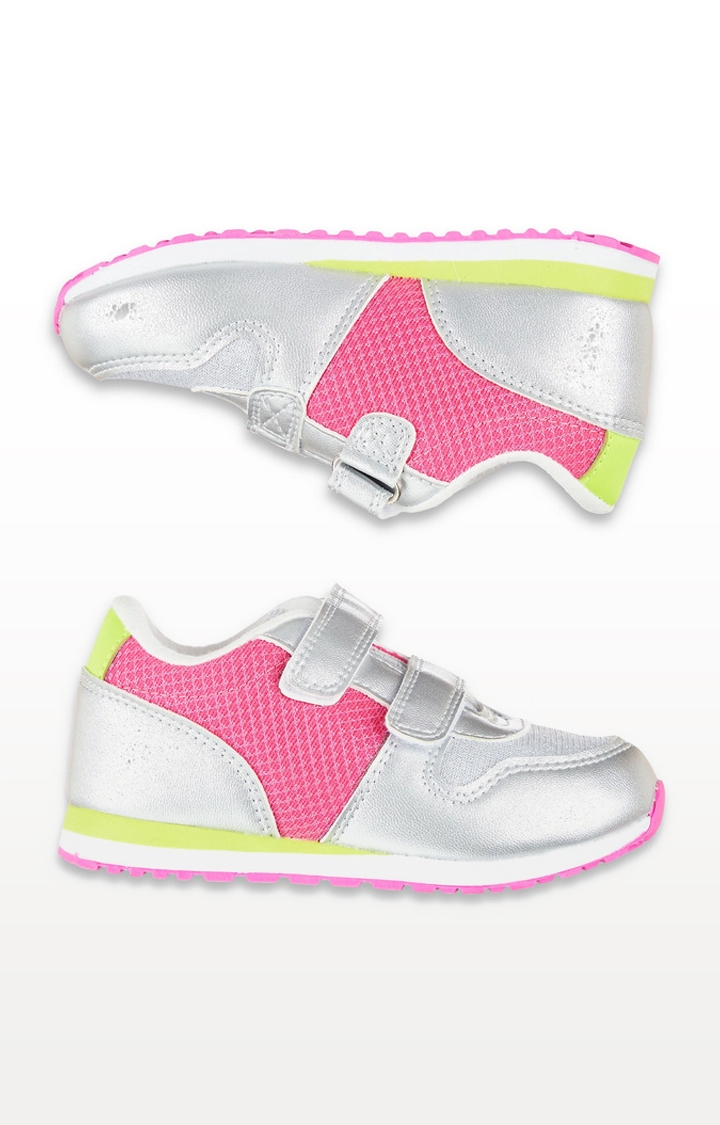 Mothercare | Neon Pink and Glitter Trainers 1