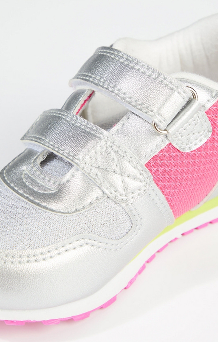 Mothercare | Neon Pink and Glitter Trainers 3