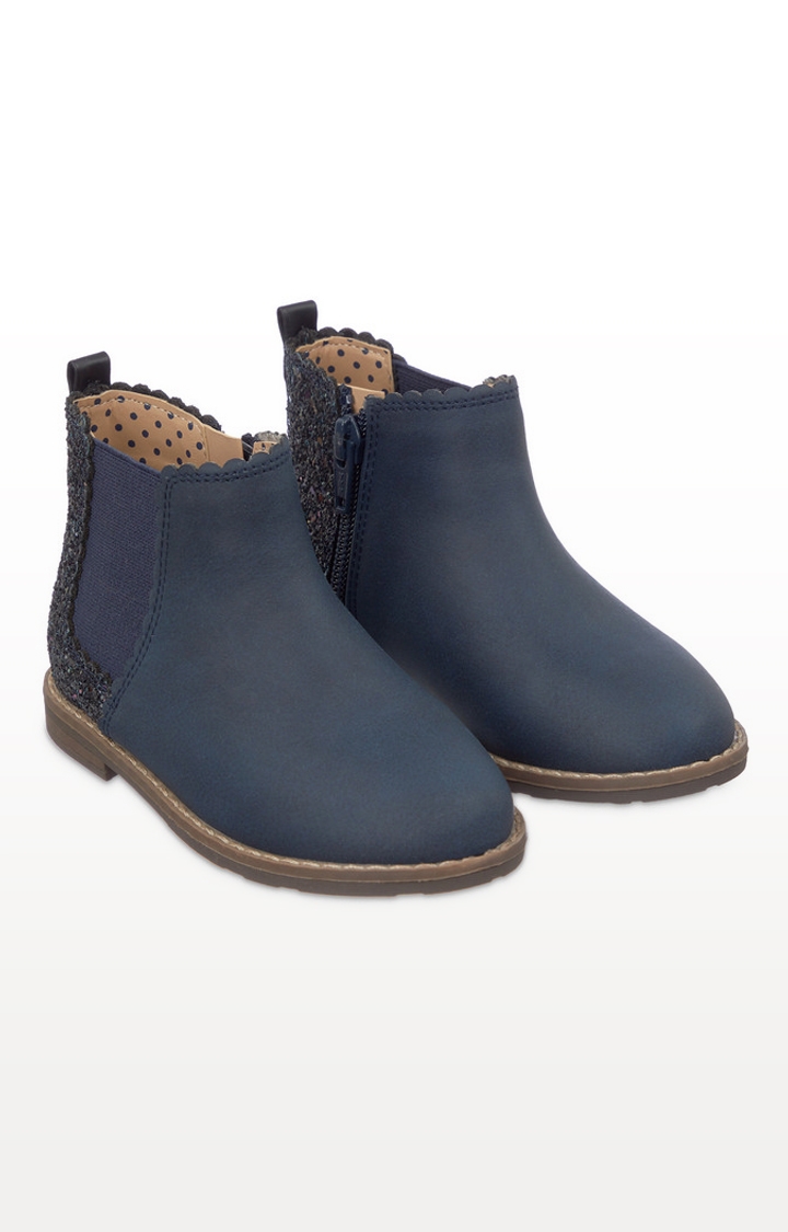 Mothercare | Navy Glitter Chelsea Boots 0