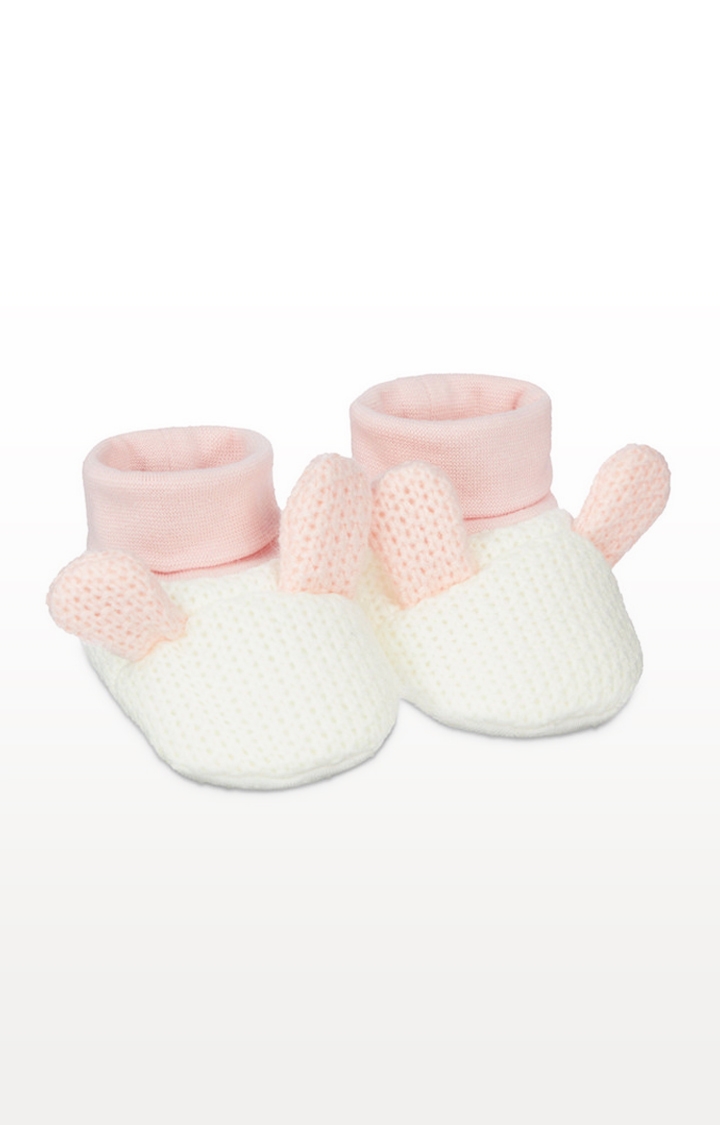 Mothercare | Pink Knitted Bunny Sock Top Baby Booties 0