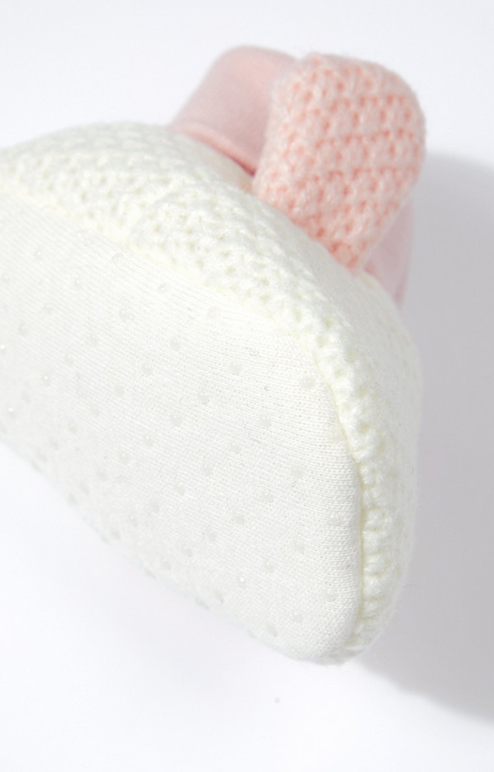 Mothercare | Pink Knitted Bunny Sock Top Baby Booties 2