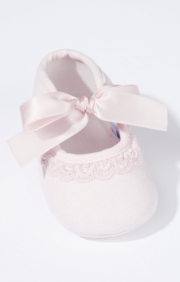 Mothercare | Pink Lace Pram Shoes 1