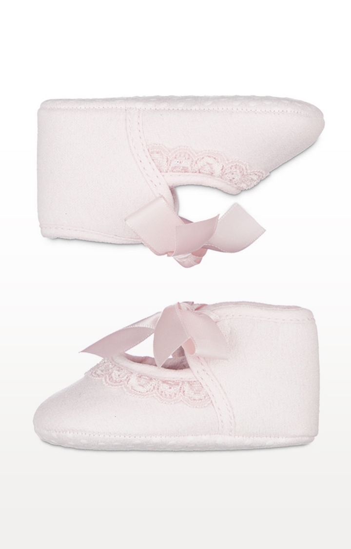 Mothercare | Pink Lace Pram Shoes 3