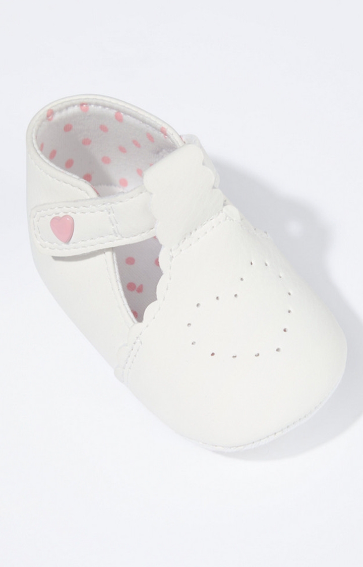 Mothercare | White T-Bar Pram Shoes 3