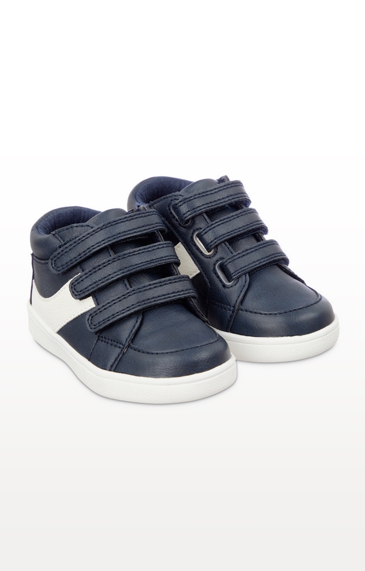 Mothercare | First Walker Navy Hi-Top Trainers 0
