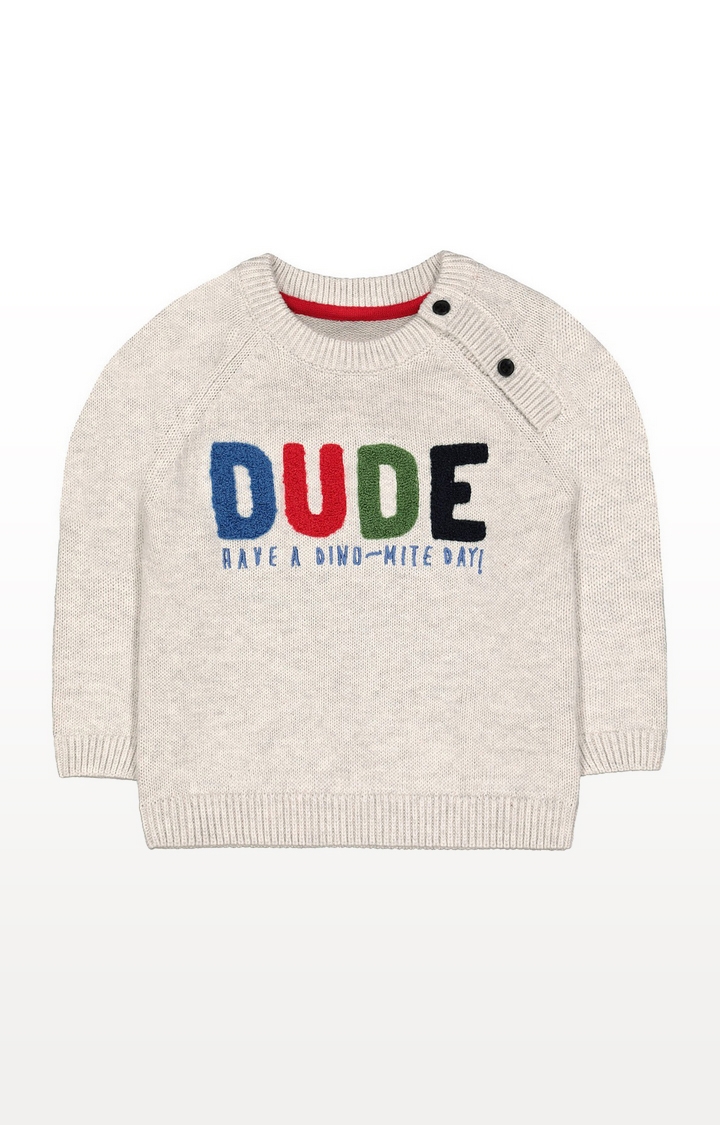 Mothercare | Grey Dude Knitted Jumper 0