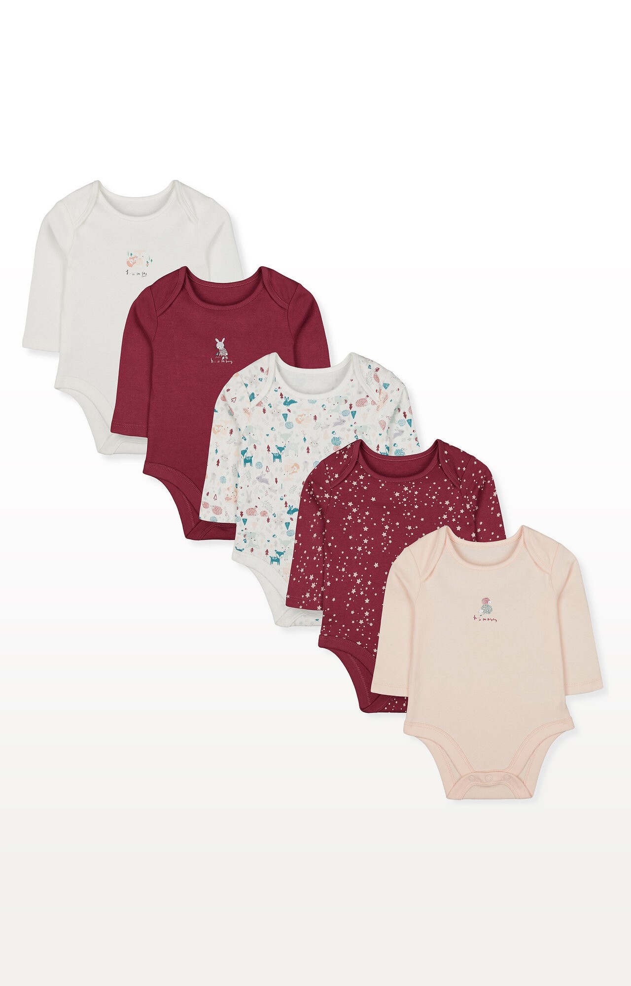 Mothercare | Winter Woodland Bodysuits - Pack of 5 0